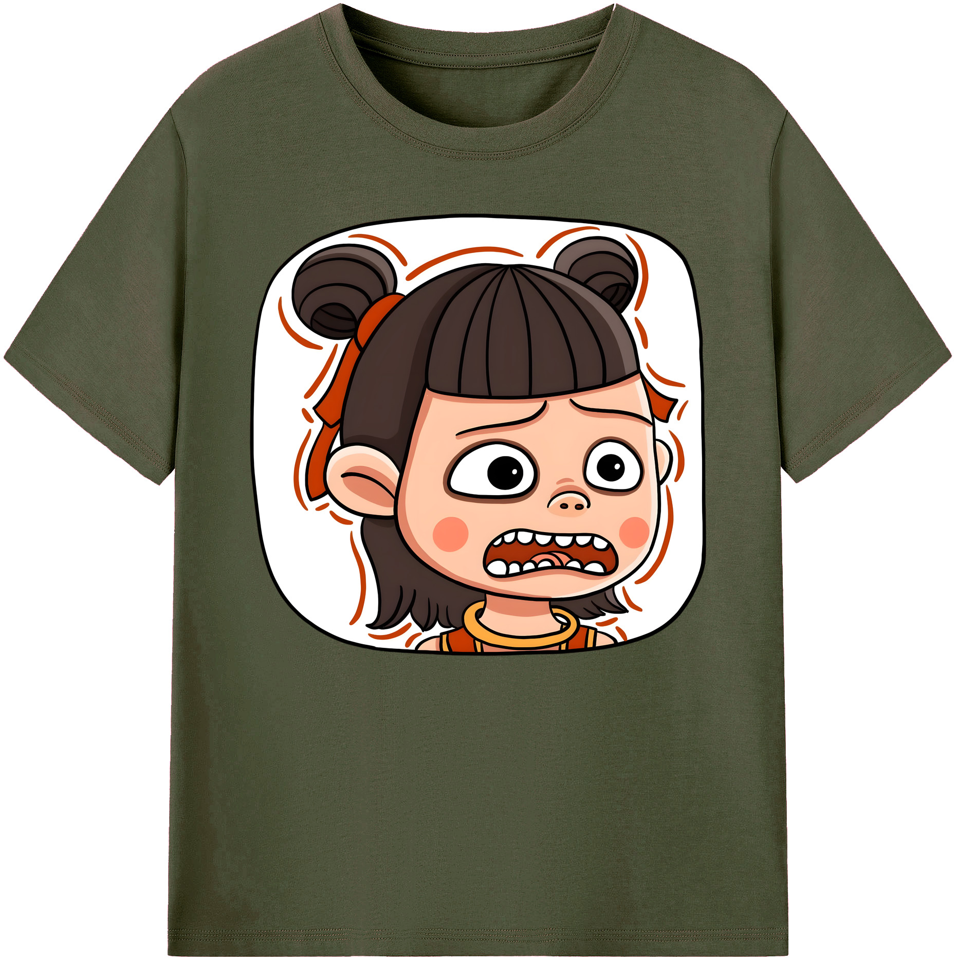 （画像用） Ne Zha 2 ナタ 魔童の大暴れ 綿100％ メンズ半袖Tシャツ｜肌触りやわらか＆通気性